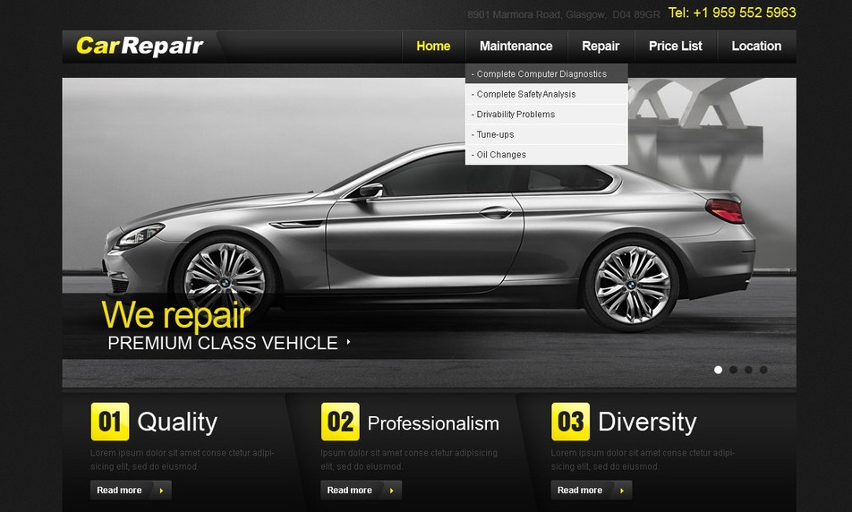 دانلود قالب HTML وب سایت Car Repair