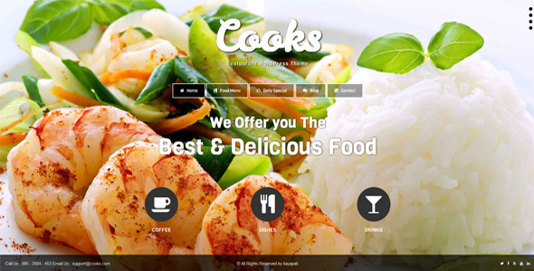 دانلود قالب HTML رستوران Cooks