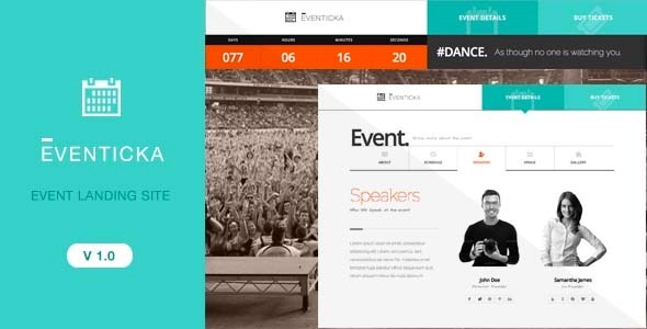 دانلود قالب HTML سایت Eventicka