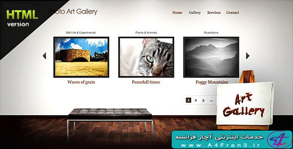 دانلود قالب HTML عکاسی Art Gallery