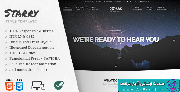 دانلود قالب HTML سایت Starry