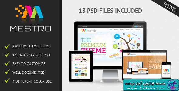دانلود قالب HTML سایت Mestro