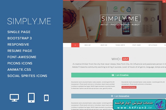 دانلود قالب HTML سایت Simply.Me