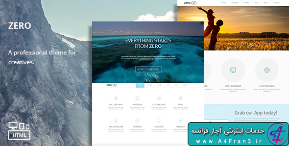 دانلود قالب HTML چندمنظوره Zero