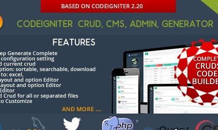 دانلود اسکریپت Codeigniter CMS - CRUD Builder - Administrator