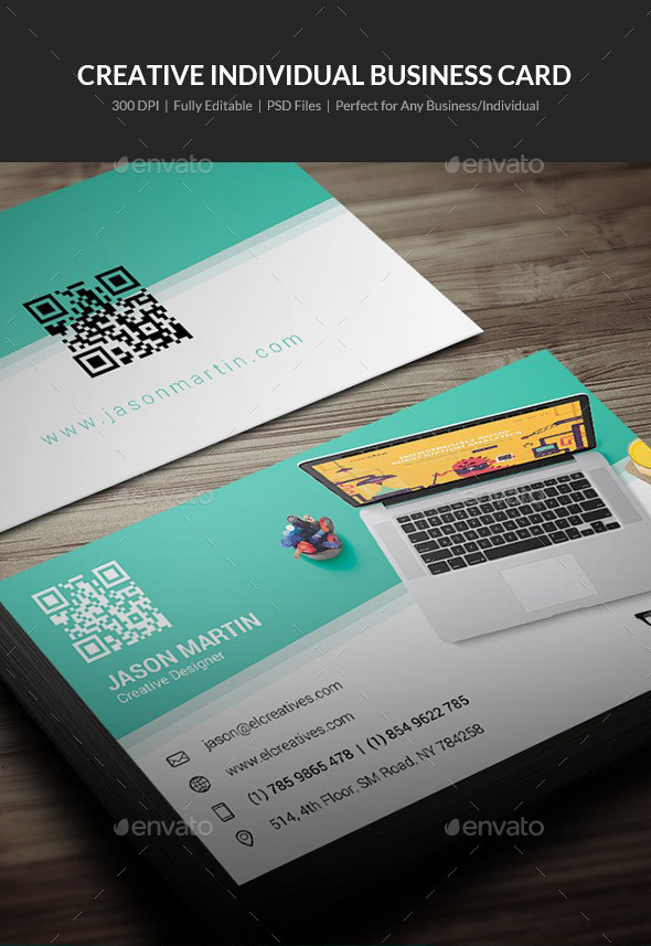 دانلود طرح لایه باز کارت ویزیت Creative Individual Business Card - 09