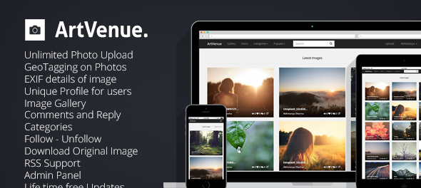 دانلود اسکریپت PHP شبکه اجتماعی تصویر ArtVenue