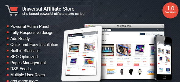 دانلود اسکریپت PHP خرید و فروش Universal Affiliate Store