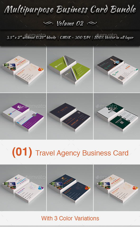 دانلود مجموعه طرح لایه باز کارت ویزیت Business Card Bundle