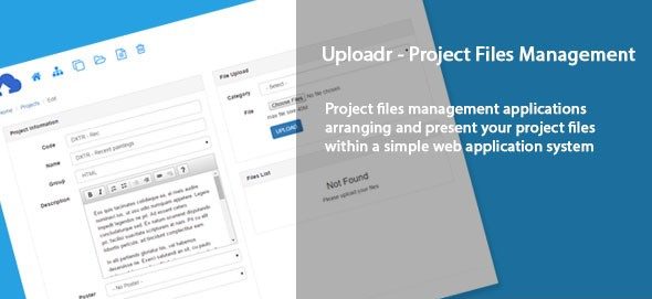 دانلود اسکریپت PHP مدیریت فایل پروژه Uploadr
