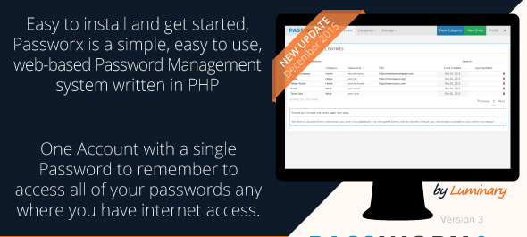 دانلود اسکریپت PHP رمزگذاری Passworx Password Locker