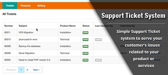 دانلود اسکریپت PHP سیستم تیکتینگ پشتیبانی Support Ticket System