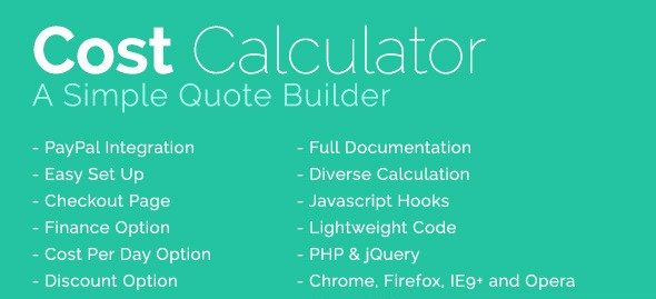 دانلود اسکریپت جاوا محاسبه هزینه Cost Calculator With PayPal Integration