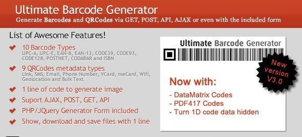 دانلود اسکریپت PHP ساخت بارکد Ultimate Barcode Generator