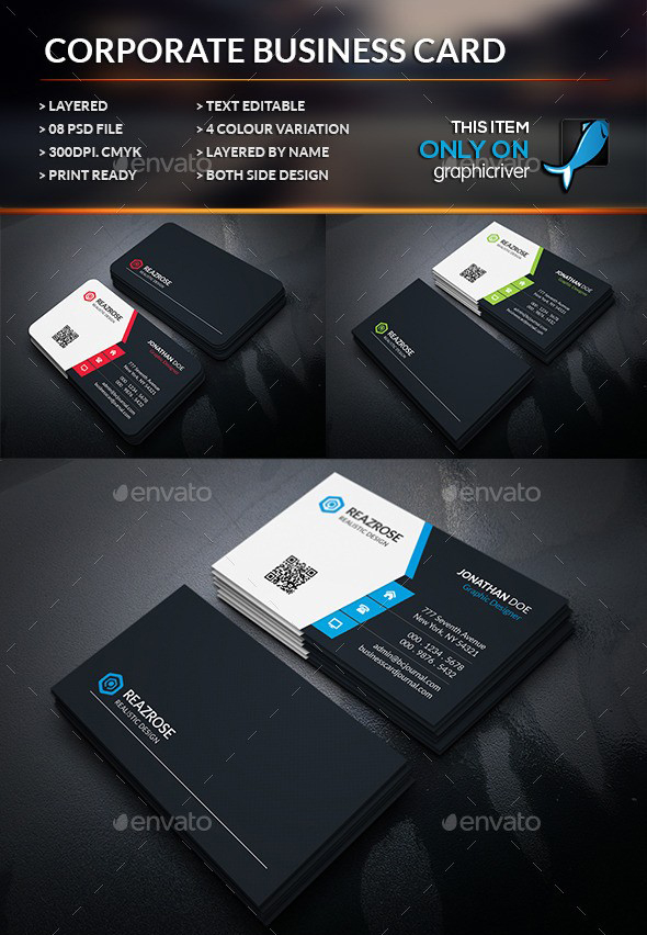 دانلود طرح لایه باز کارت ویزیت creative Business Card