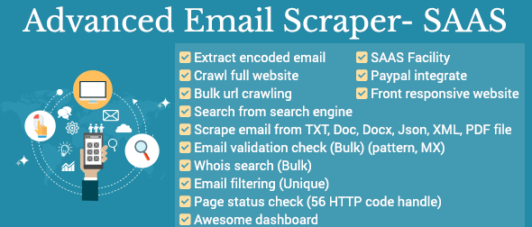 دانلود اسکریپت Advanced Email Scraper - SaaS Pack