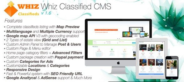 دانلود اسکریپت PHP دایرکتوری WhizClassified - Classifieds CMS