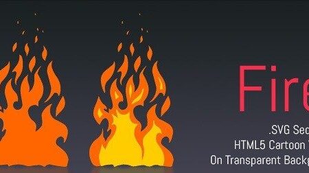 دانلود اسکریپت HTML5 انیمیشن ساز آتش Cartoon Vector Fire
