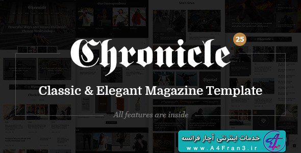 دانلود قالب فتوشاپ سایت خبری Chronicle