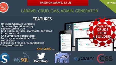دانلود اسکریپت PHP مدیریت محتوا Laravel CRUD