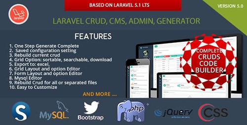 دانلود اسکریپت PHP مدیریت محتوا Laravel CRUD