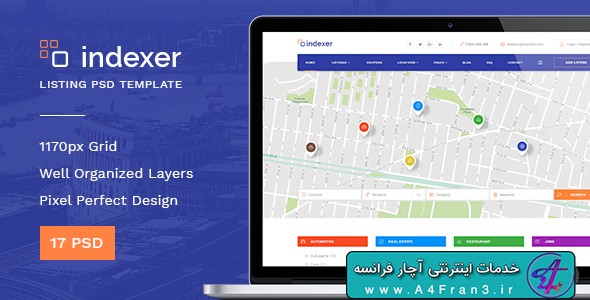 دانلود قالب فتوشاپ سایت Indexer