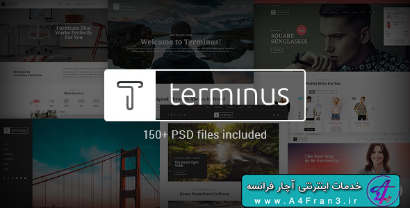 دانلود قالب فتوشاپ سایت Terminus