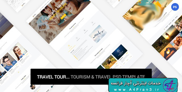 دانلود قالب فتوشاپ سایت Travel Tour