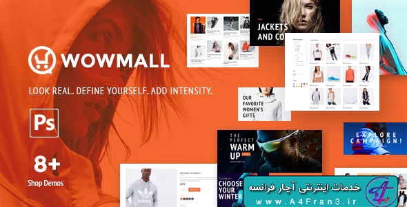 دانلود قالب فتوشاپ سایت فروشگاهی WowMall