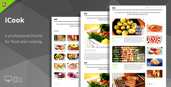 دانلود قالب HTML وبلاگی iCook