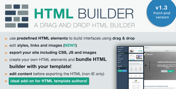 دانلود اسکریپت ساخت صفحات وب HTML Builder Front-End Version