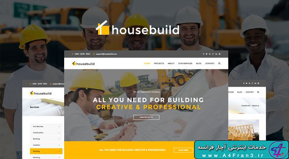 دانلود قالب HTML عمرانی Housebuild