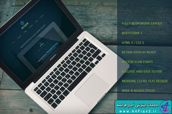 دانلود قالب HTML سایت Scope