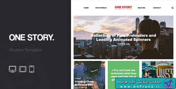 دانلود قالب HTML سایت One Story