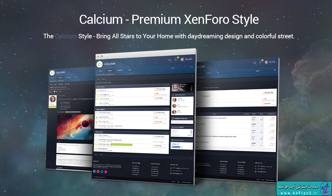 دانلود HTML پوسته Calcium Premium XenForo Style
