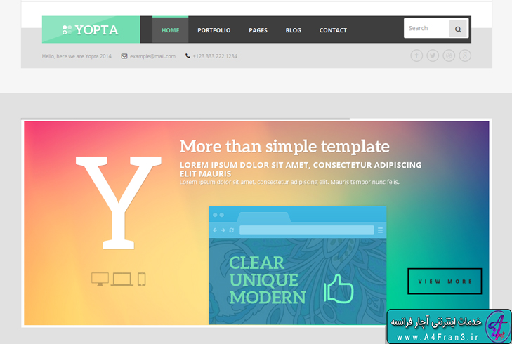 دانلود قالب HTML سایت Yopta