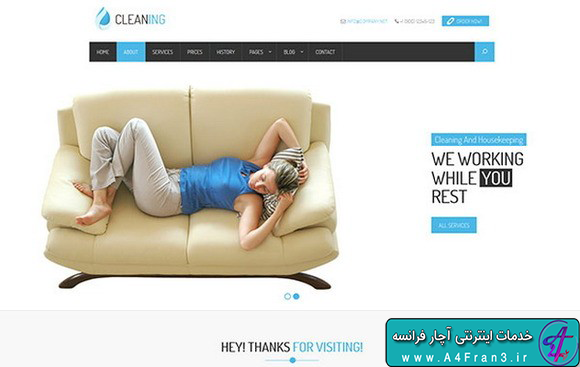 دانلود قالب HTML سایت Cleaner Service and Housekeeping