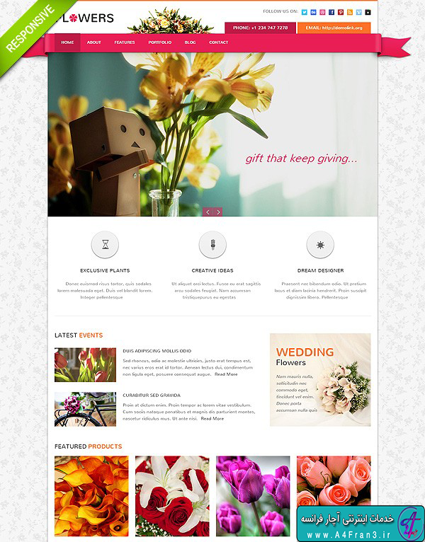 دانلود قالب HTML سایت Flowers