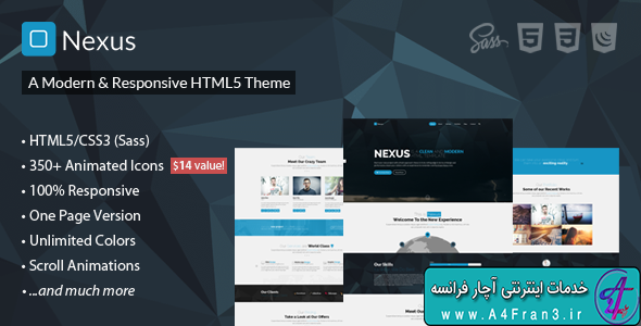 دانلود قالب HTML چندمنظوره Nexus