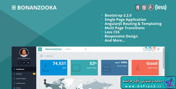 دانلود قالب HTML مدیریت Bonanzooka
