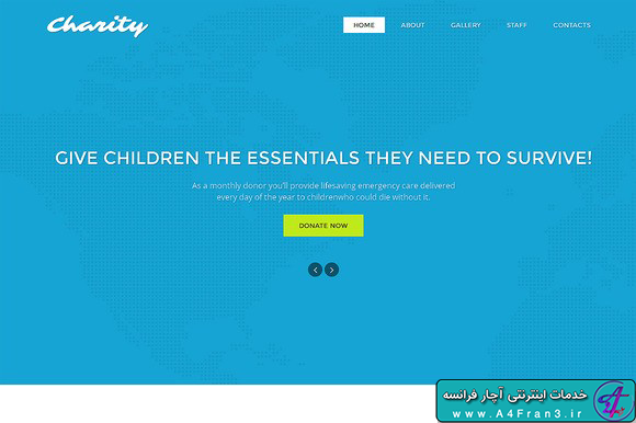 دانلود قالب HTML تک صفحه ای خیریه Charity