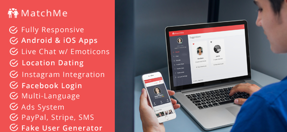 دانلود اسکریپت PHP شبکه اجتماعی MatchMe