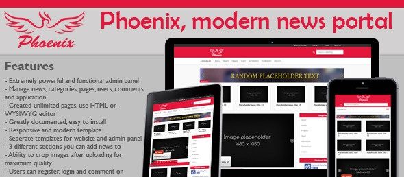 دانلود اسکریپت PHP‌ پرتال خبری Phoenix