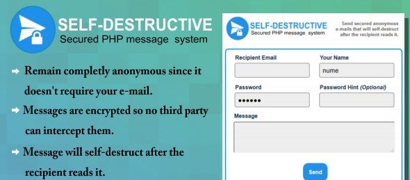 دانلود اسکریپت Self-Destruct E-mail message system
