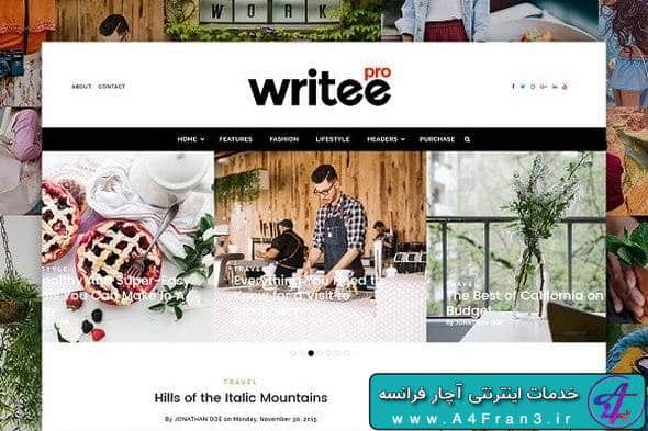 دانلود قالب وبلاگی وردپرس Writee Pro