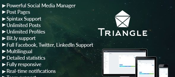 دانلود اسکریپت مدیریت شبکه های اجتماعی Triangle