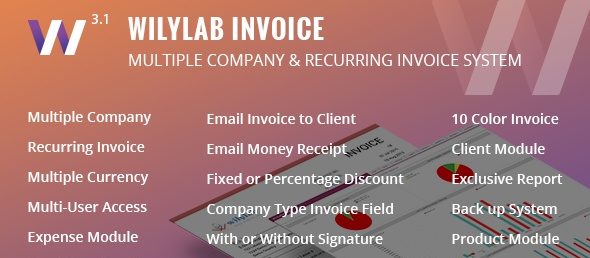 دانلود اسکریپت صدور فاکتور Wilylab Invoice