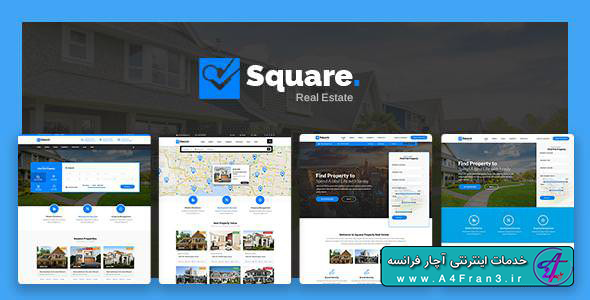 دانلود قالب فتوشاپ سایت املاک Square