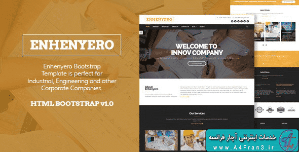دانلود قالب HTML مهندسی Enhenyero
