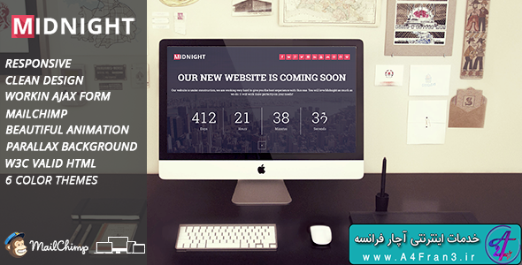 دانلود قالب HTML در دست طراحی Midnight